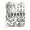 MORETTI Lucien Philippe - Lithographie originale "Enfants à Nice" 54x38cm - 1975
