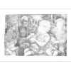 MORETTI Lucien Philippe - Lithographie originale "Chez le curé" 54x75cm
