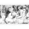 MORETTI Lucien Philippe - Lithographie originale "Le Curé" 35x54cm