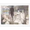 MORETTI Lucien Philippe - Lithographie originale "Chez le barbier" 54x76cm - 1975