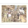 MORETTI Lucien Philippe - Lithographie originale "Filles de joie" 54x76cm - 1975