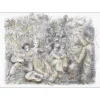 MORETTI Lucien Philippe - Lithographie originale "Musique en campagne" 54x76cm - 1975
