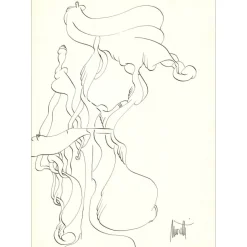 MORETTI Raymond - Dessin original à l'encre "Composition PT02" 42x30cm