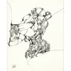 MORETTI Raymond - Dessin original à l'encre "Composition GD03" 65x50cm