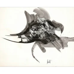 MORETTI Raymond - Dessin original à l'encre "Composition GD12" 45x58cm
