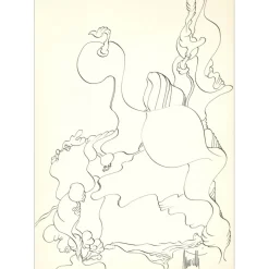 MORETTI Raymond - Dessin original à l'encre "Composition PT03" 42x30cm