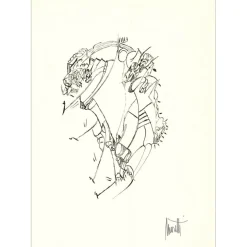 MORETTI Raymond - Dessin original à l'encre "Composition PT06" 42x30cm