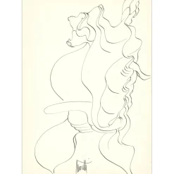 MORETTI Raymond - Dessin original à l'encre "Composition PT07" 42x30cm