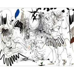 MORETTI Raymond - Lithographie originale "La rue Saint Denis 21"  50x65cm - 1974