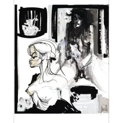 MORETTI Raymond - Lithographie originale "La rue Saint Denis 13"  65x50cm - 1974