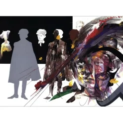 MORETTI Raymond - Lithographie originale "André Malraux 01"  43x123cm - 1988