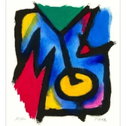 MOYA Patrick - Gravure rehaussée "Composition" 30x27cm - 2011