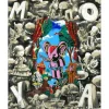 MOYA Patrick - Sérigraphie originale "Moya World" 72x60cm