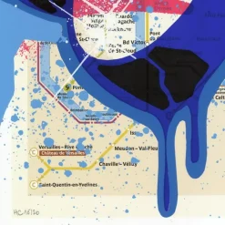 NASTY - Sérigraphie originale "Grand Plan de Metro, Paris" 65x65cm - 2016