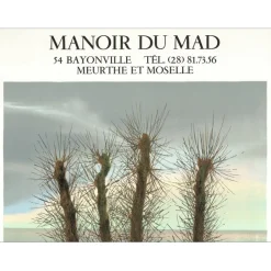 NOLOT Pierre - Lithographie originale "Exposition, Manoir du Mad" - 77x51cm - 1974