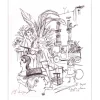NOYER Philippe - Lithographie "Personnages" 27x21cm - 1963 - Signée au crayon