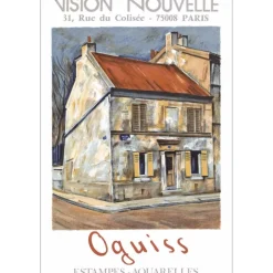 OGUISS Takanori - Lithographie "Exposition Galerie Vision Nouvelle, Paris " 78x52cm - 1978