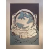OH MAMIE! - Sérigraphie originale "Astro Silver" 70x50cm