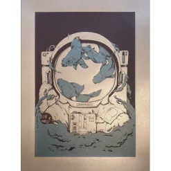 OH MAMIE! - Sérigraphie originale "Astro Silver" 70x50cm