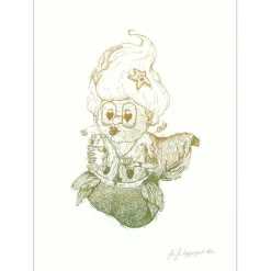 OH MAMIE! - Sérigraphie originale "MERMAID Dégradé" 35x25cm