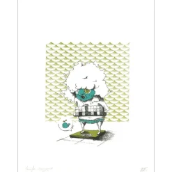 OH MAMIE! - Sérigraphie originale "MAMIE MOBY" 36x27cm