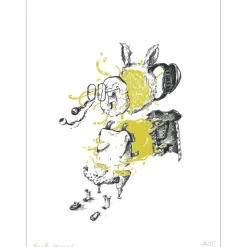 OH MAMIE! - Sérigraphie originale "MAMIE BUNNY" 35x24cm