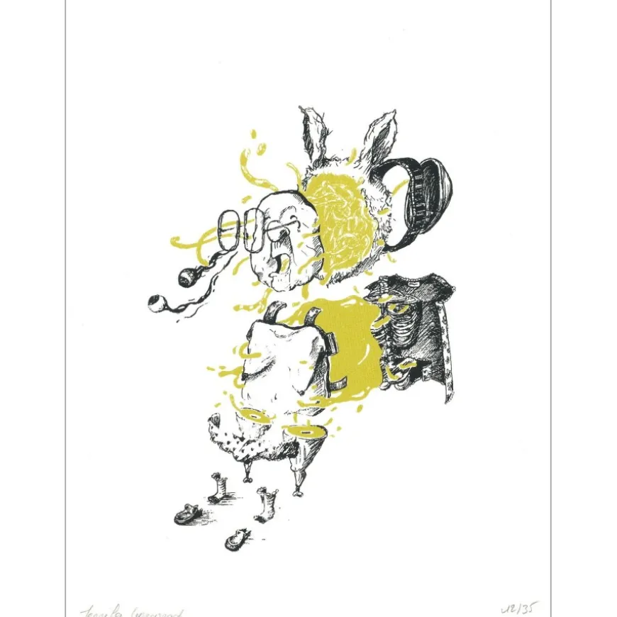 OH MAMIE! - Sérigraphie originale "MAMIE BUNNY" 35x24cm