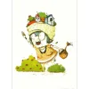 OH MAMIE! - Sérigraphie originale "Garden Party" 50x35cm