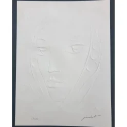 OUDOT Roland - Empreinte originale "Portrait de Femme " 40x30cm - 1988
