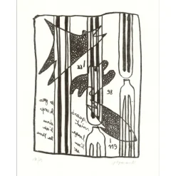 PARANT Jean-Luc - Lithographie originale "Quand les yeux voient..." 55x35cm - 2013