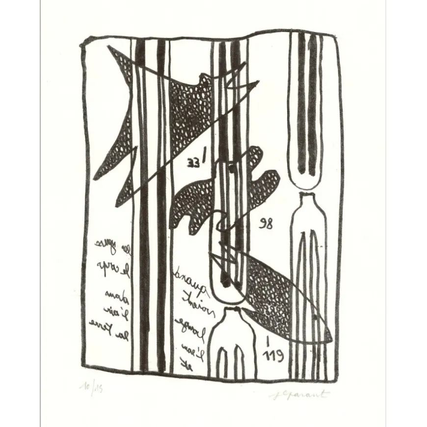 PARANT Jean-Luc - Lithographie originale "Quand les yeux voient..." 55x35cm - 2013