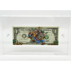 PAZBLANDINA - Dessin original sur Dollar $ "Les Rapetous" 6,6x15,6cm - 2022