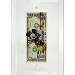 PAZBLANDINA - Dessin original sur Dollar $ "Mickey" 6,6x15,6cm - 2025