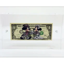 PAZBLANDINA - Dessin original sur Dollar $ "Mickey et Minnie, le mariage" 6,6x15,6cm - 2025
