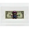 PAZBLANDINA - Dessin original sur Dollar $ "Mario" 6,6x15,6cm - 2024