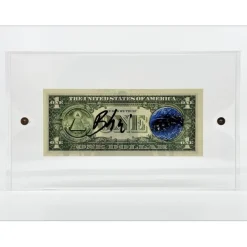 PAZBLANDINA - Dessin original Recto/Verso sur Dollar $ "Dark Vador" 6,6x15,6cm - 2024