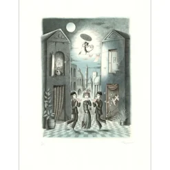 PEYNET Raymond - Gravure originale "Les signes du Zodiaque, Gémeau" 76x55cm - 1985