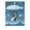 PEYNET Raymond - Lithographie originale "Les amoureux poisson volant" 76x57cm