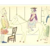 PICASSO Pablo - Lithographie en couleur "La Comédie Humaine 31.1.54. VII" 26x35cm