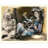 PICASSO Pablo - Lithographie en couleur "La Comédie Humaine 26.1.54" 26x35cm