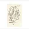 PICASSO Pablo - Lithographie "Portrait de Paul Eluard" 24x15cm - 1956