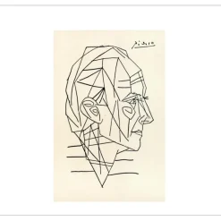 PICASSO Pablo - Lithographie "Portrait de Paul Eluard" 24x15cm - 1956