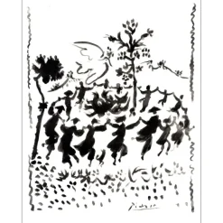 PICASSO Pablo - Lithographie "Vive la Paix" 65x50cm