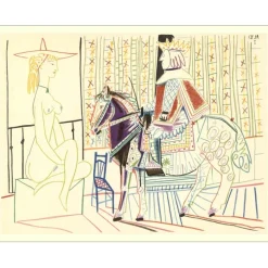 PICASSO Pablo - Lithographie en couleur "La Comédie Humaine I II 54. I" 26x35cm