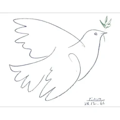 PICASSO Pablo - Lithographie "Colombe Bleue" 50x65cm