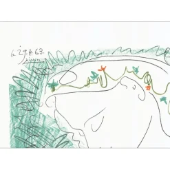 PICASSO Pablo - Lithographie "Maternité, Femme et enfant" 90x64cm