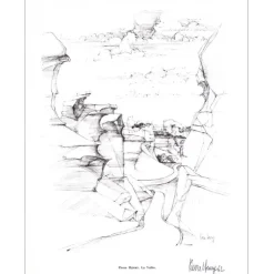 PIERRE-HENRY - Lithographie signée au crayon "La vallée" 27x21cm - 1961