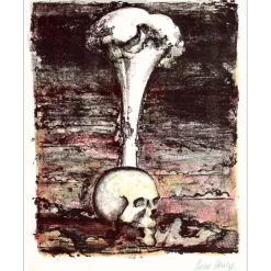 PIERRE-HENRY - Lithographie originale "La Mort" 27x21cm - 1963