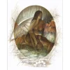POULET Raymond - Lithographie originale "Femme à l'ombrelle" 64x49cm