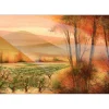 POULET Raymond - Lithographie originale "Les vignes" 37x55cm
